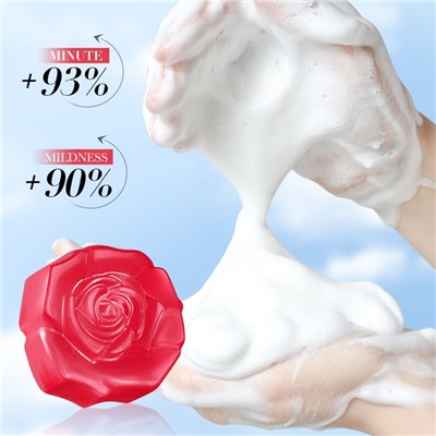 Мыло для лица и тела в виде цветка с РОЗОЙ Sadoer Natural Rose Oil Soap, 100 гр.