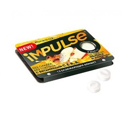 «Impulse», пастилки со вкусом яблока и корицы, 14,4 г (упаковка 12 шт.) KDV