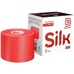 Кинезио тейп BBTape™ SILK 5 см × 5 м красный