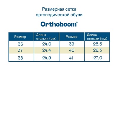 Полуботинки 90425-11 синий Orthoboom, Артикул:90425-11 синий