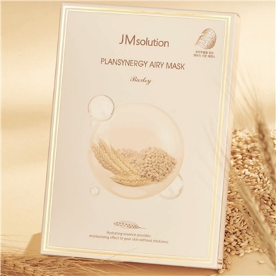 Jmsolution Тканевая маска для лица очищающая с ячменём / Plansynergy Airy Mask Barley, 30 мл