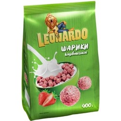 Leonardo готовый завтрак Шарики клубничные 400 г