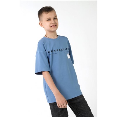 Фуфайка (футболка) для мальчика ЛЕОН-1 (Голубой)