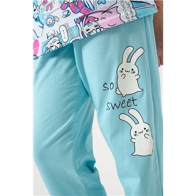 Пижама с брюками Киношка Аниме короткий рукав НАТАЛИ 981418, Артикул:47863
