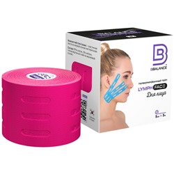 Перфорированный тейп для лица BB LYMPH FACE™ 5 см × 5 м хлопок розовый