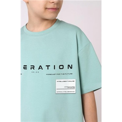 Фуфайка (футболка) для мальчика ЛЕОН-1 (Оливковый)