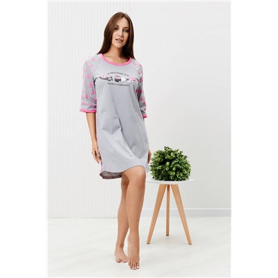 Женская ночная сорочка 42313 (Серый)