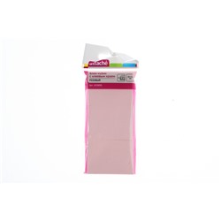 Блок-кубик с клеевым краем, 38Х51мм, 3*100шт, цвет розовый