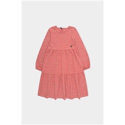 Стильное платье для девочки КР 5770/пыльный кедр,маленькие желуди к401 платье