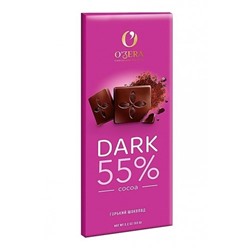 Шоколад О'zera горький Dark 55% 90г/Озерский Сувенир
