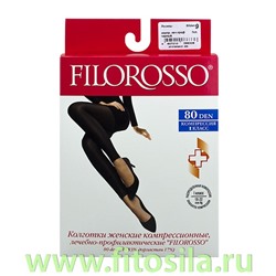 Лосины Velour "Filorosso", 1 класс, 80 den, размер 9, черные, компрессионные лечебно-профилактические 6336