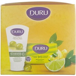 Подарочный набор Duru (Дуру): туалетное мыло Лайм 80 г + крем для рук Олива