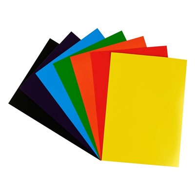 Картон цветной двусторонний A4 ArtSpace, 7л., 7цв., мелованный, в папке (Нкм7-7дв_28665)