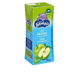 «Бегемотик Бонди», сок «Яблоко осветленный», 0.2л KDV