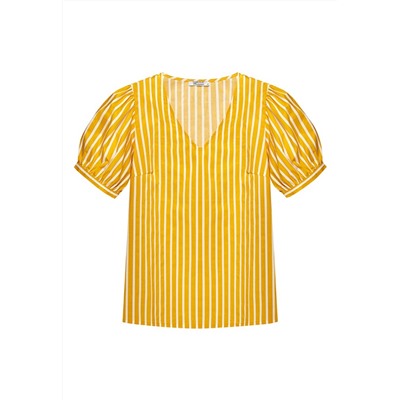 Блузка в полоску, цвет жёлтый