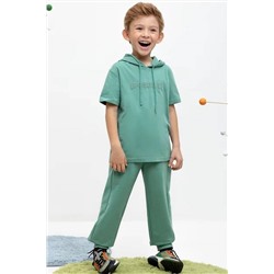 Брюки зелёного цвета для мальчика КР 400677/малахитово-зеленый к466 брюки
