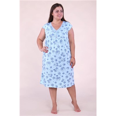 Женская ночная сорочка 42239 (Голубой)