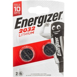 Батарейка литиевая таблетка Energizer (Энерджайзер) CR2032, 2 шт