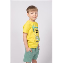 Комплект для мальчика (футболка и шорты) 42112 (Желтый/шалфей)