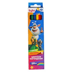 Цветные карандаши БУБА 6цв, трёхгран, буба