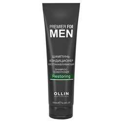 Ollin Шампунь-кондиционер для волос мужской восстанавливающий / Premier For Men, 250 мл