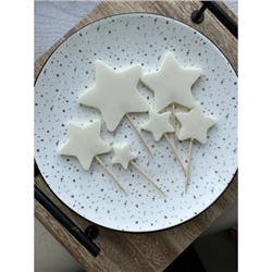 Шоколадные фигуры для торта "Звезды" (белые 6 штук)