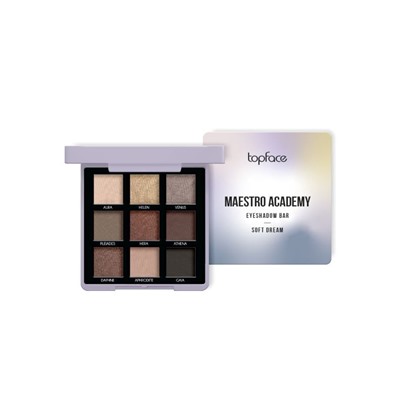 Topface Палитра теней для век 9-цв. тон 001 Нежное видение  РТ512 "Maestro Academy Eyeshadow Bar"