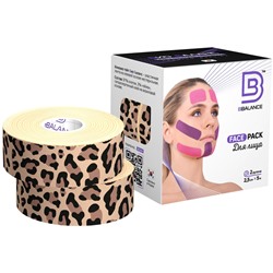 Набор тейпов для лица BB FACE PACK 2,5 см × 10 м хлопок леопард
