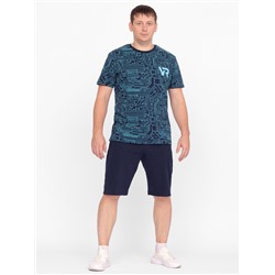 Комплект мужской (футболка, шорты) CRB, Артикул:FWXM 50009-41 Т.синий