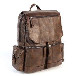 Мужской дорожный рюкзак из эко кожи 8802 Браун