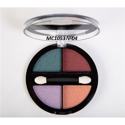 MC1053№04 Тени для век 4-цветные с аппликатором EYESHADOW бирюза-фиолетовый