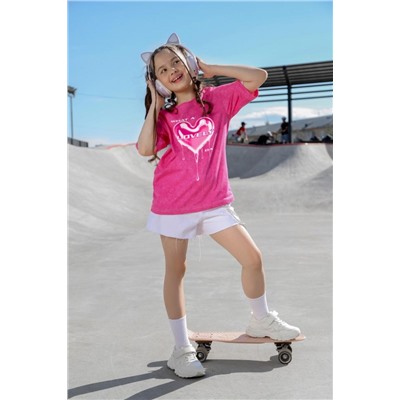 Фуфайка (футболка) для девочки РИВЬЕРА-1 (Розовый)