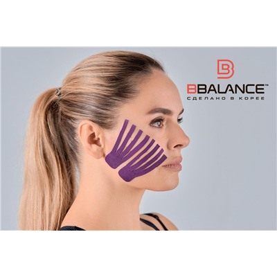 Набор тейпов для лица BB FACE PACK 2,5 см × 10 м шелк фиолетовый