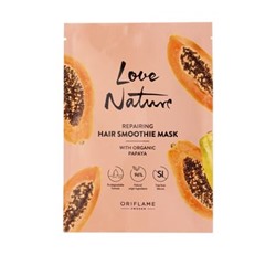 Восстанавливающая маска-смузи для волос с органической папайей Love Nature