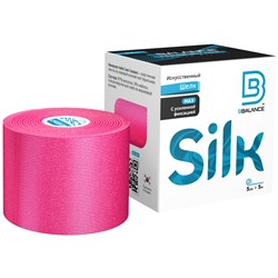 Кинезио тейп BBTape™ SILK MAX 5 см × 5 м розовый