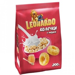 Leonardo готовый завтрак Колечки с мёдом 200 г/KDV