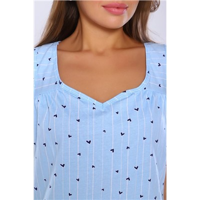 Женская ночная сорочка 89308 (Голубой)