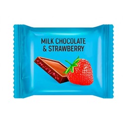 «O'Zera», молочный шоколад Milk & Strawberry с клубничными криспами. Блок 100 шт.