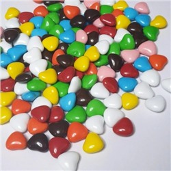 Драже Шоколадные сердечки в разноцветной сахарной глазури 100 г