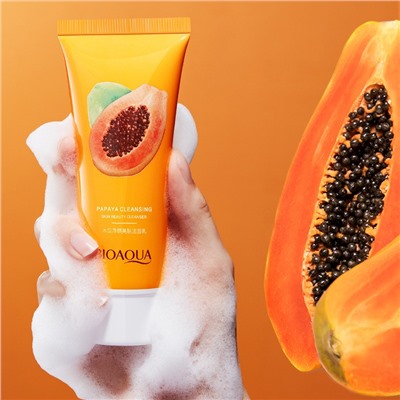 Пенка для умывания с экстрактом папайи Bioaqua Papaya Cleansing, 100 гр.