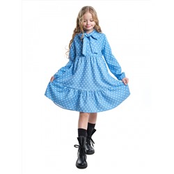 Платье (128-146см) UD 7014-7(3) св.голубой горох
