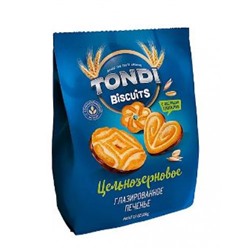 «Tondi», печенье «Цельнозерновое» с глазурью и овсяными хлопьями, 350 гр. KDV