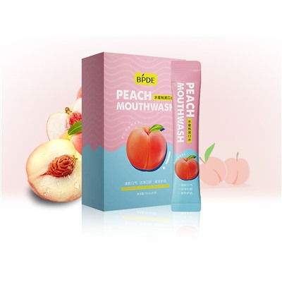 Ополаскиватель для полости рта со вкусом Персика BPDE Peach Mouthwash, 20шт x 10 ml