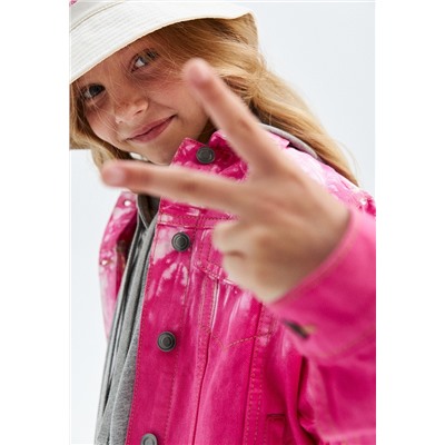 Джинсовая куртка с принтом «тай-дай» для девочки