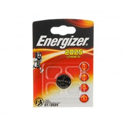 Батарейка литиевая таблетка Energizer (Энерджайзер) CR2025, 2 шт