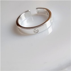 Кольцо безразмерное, покрытие: посеребрение, № 013023, арт.001.377