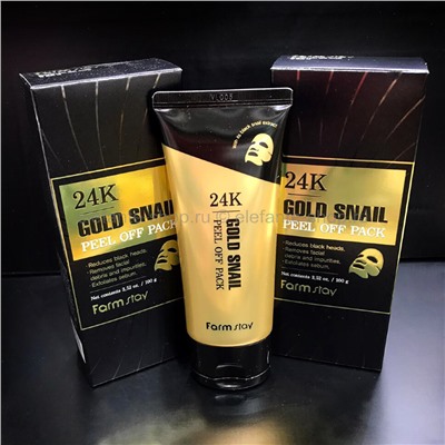 Маска-пленка с золотом FarmStay 24K Gold Snail Peel Off Pack, 100 мл (78)
