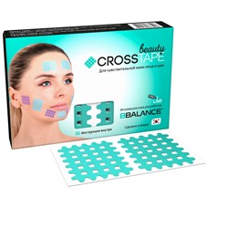 Кросс тейпы для лица CROSS TAPE BEAUTY™ 4,9 см × 5,2 см (размер C) цвет мята