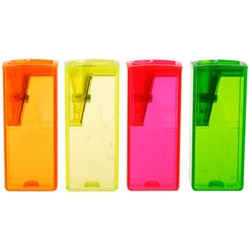Точилка пластиковая Faber-Castell 1 отверстие, контейнер, ассорти, флуоресц.цвета 581525
