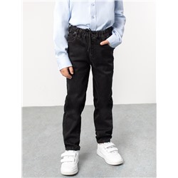 Vilatte Эластичные джинсы с поясом на резинке, Артикул:M54.073 черный